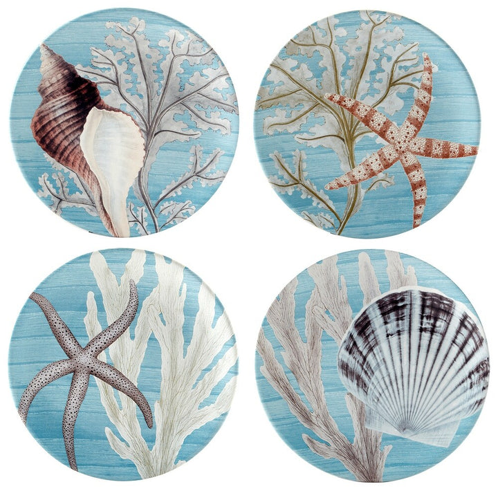 Beyond Waters Salad Plates - Coastal Compass Home Decor