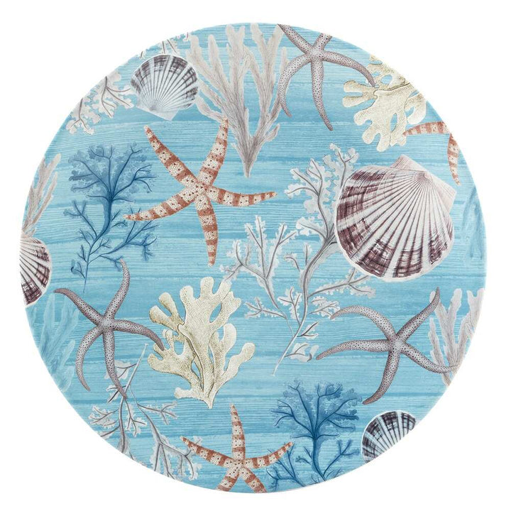 Beyond Waters Round Platter - Coastal Compass Home Decor