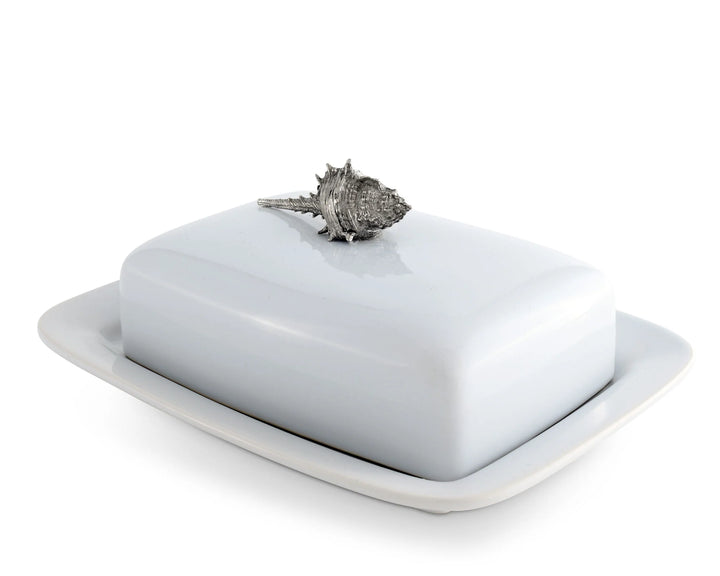 Stoneware Conch Shell Butter Dish
