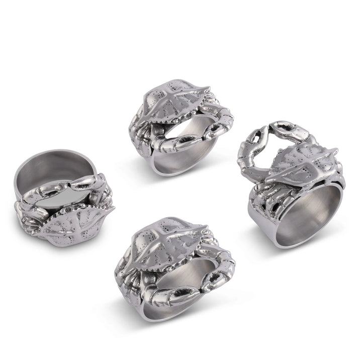 Crab Napkin Rings - Coastal Compass Home Decor