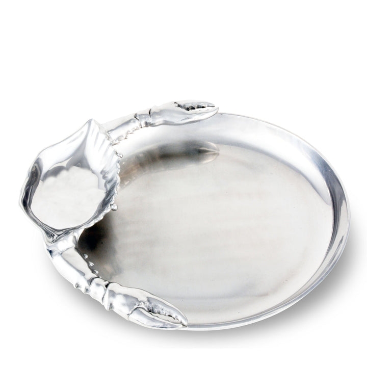 Crab Chip and Dip Tray - Aluminum - Crab Body Dip Tray with Claws - Large Tray - Coastal Compass Home Decor