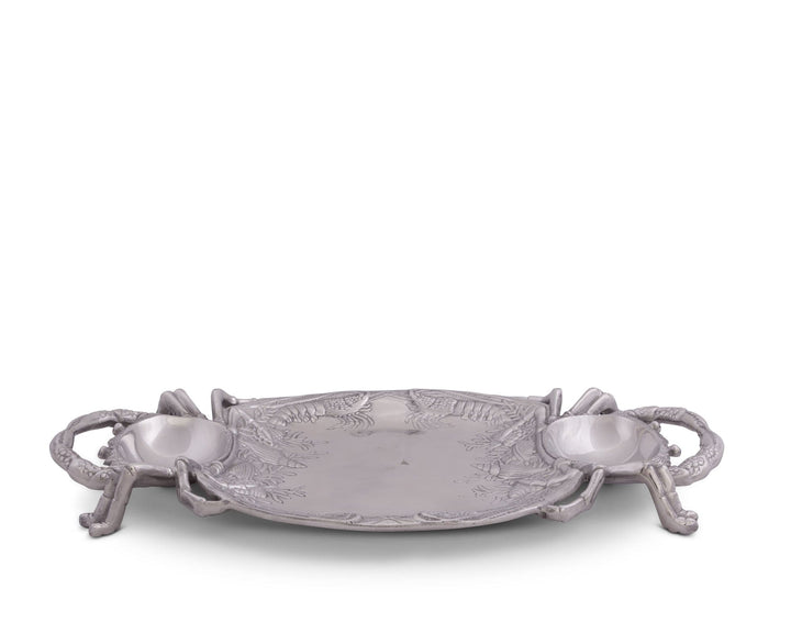 Crab Platter - Crab Ends - Seashell and coral outer design - Coastal Compass Home Decor