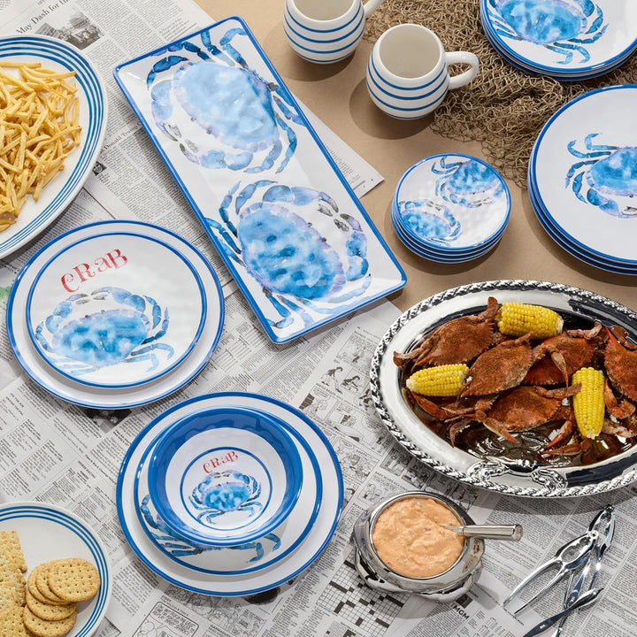 Deep Blue Sea Crab Dinnerware Set