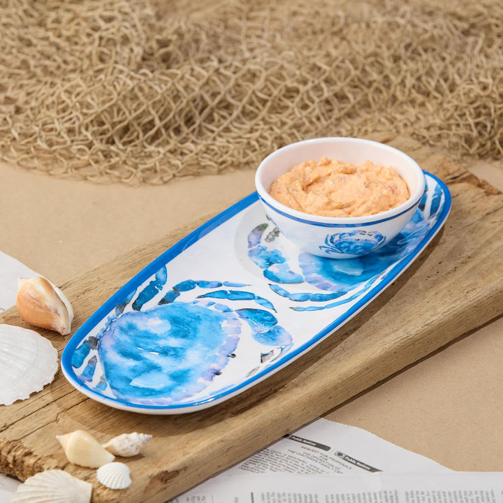 Deep Blue Sea Crab Serving Platters