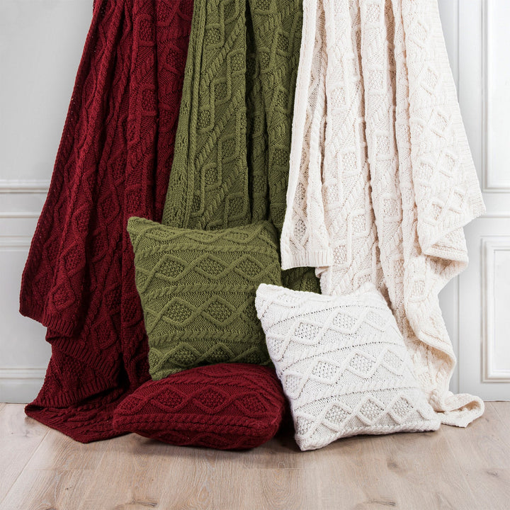 Cable Knit Throw Pillow