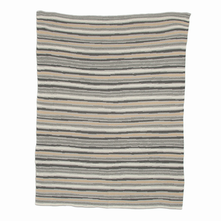 Eco Ocean Stripe Throw Blanket | Coastal Compass Home Decor