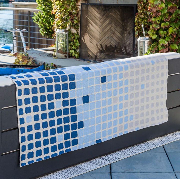 Eco Waterline Throw Blanket | Coastal Compass Home Decor