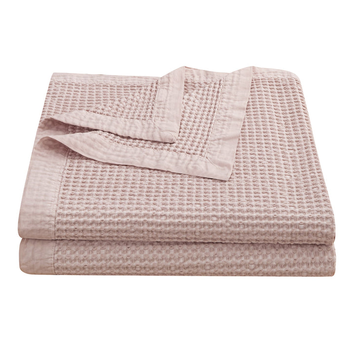 Waffle Pattern Coverlet Set
