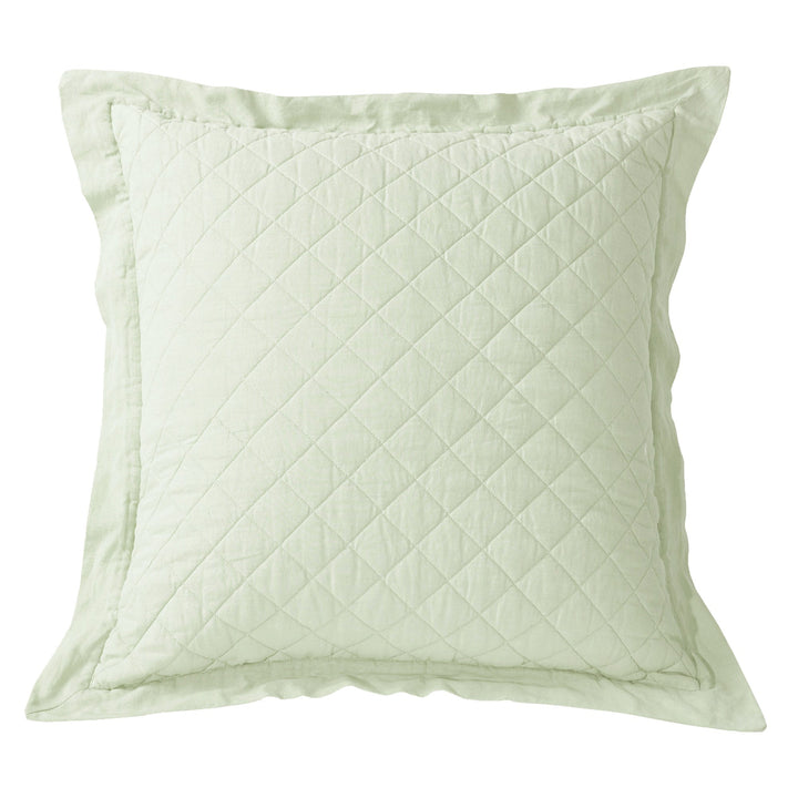 Linen Cotton Diamond Quilted Euro Sham