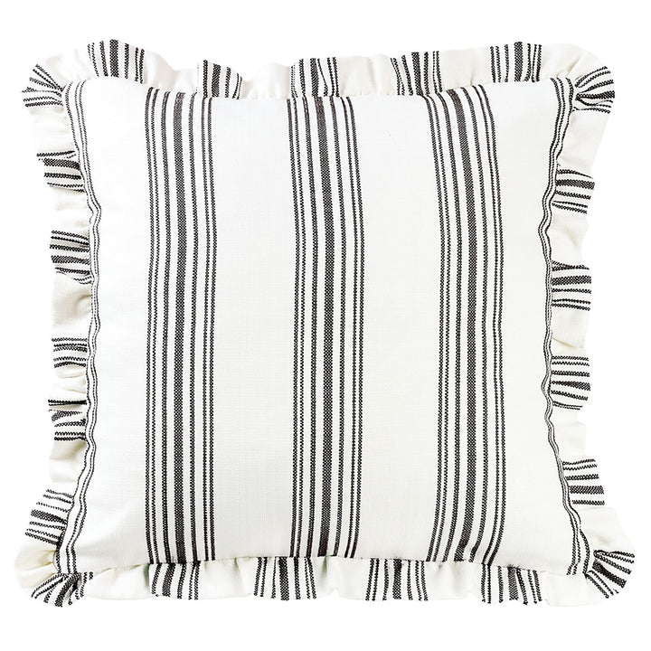 Horizon Striped Euro Sham w/ Ruffle