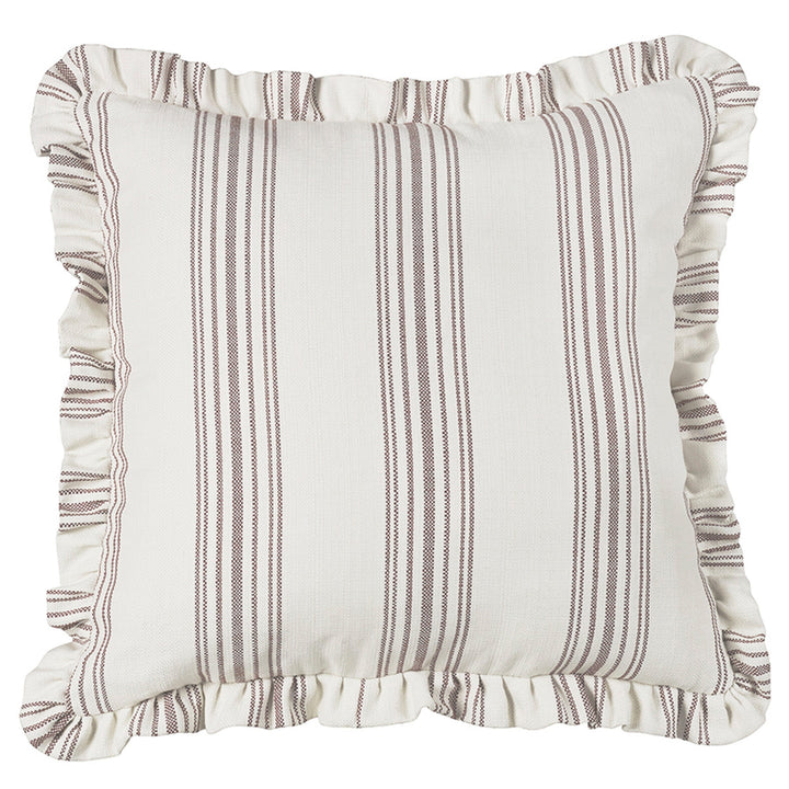 Horizon Striped Euro Sham w/ Ruffle