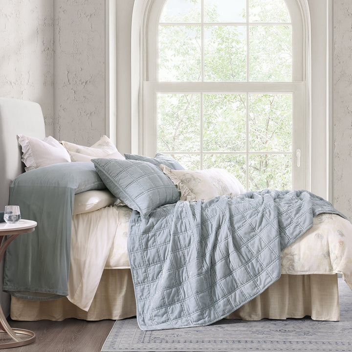 Coastal Cottage Ruffled Pillow