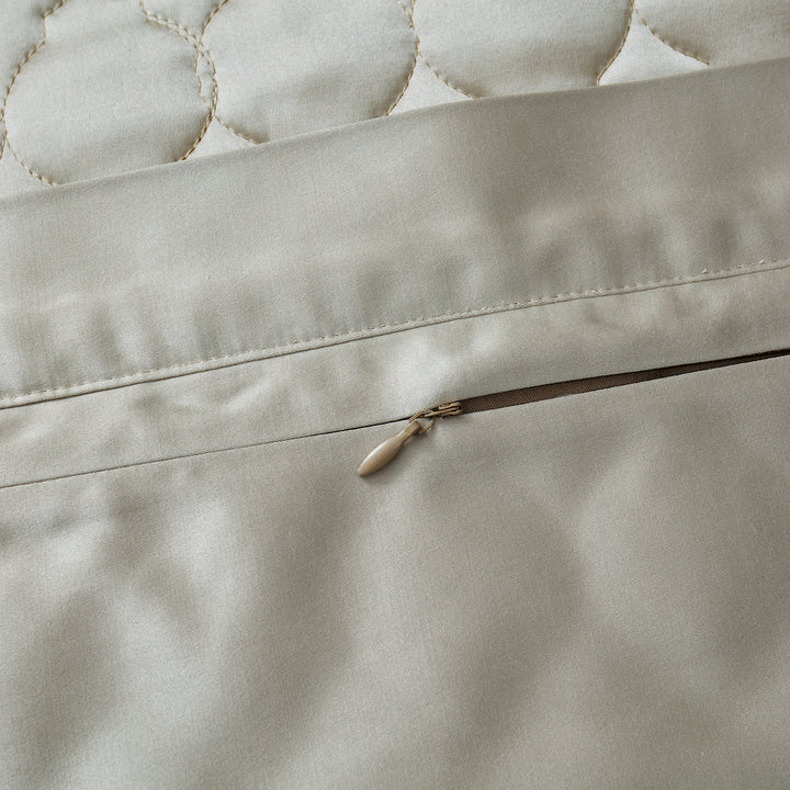 High Shine Satin Quilt Pillow Sham Set