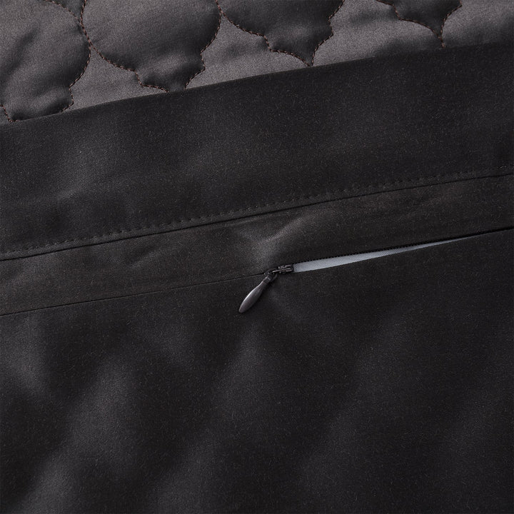 High Shine Satin Quilt Pillow Sham Set