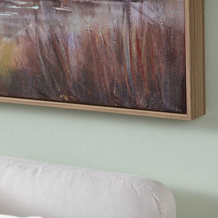 Gazing Egret Canvas Art - River Scene - Egret Bird - 30" x 60" - Coastal Compass Home Decor