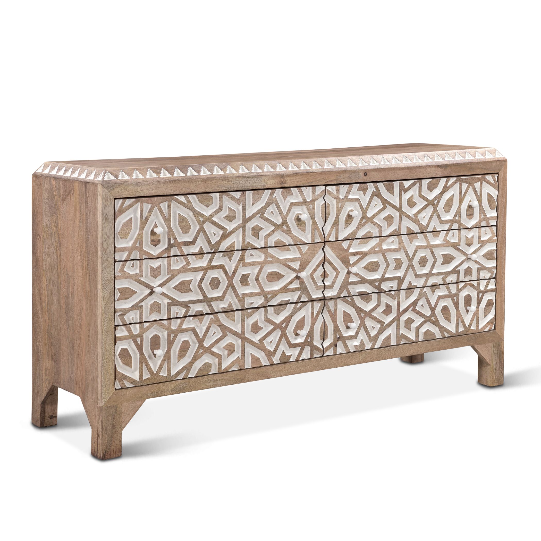 Home Trends & Design Tangiers Natural White Dresser Home Trends & Design Tangiers Natural White Dresser