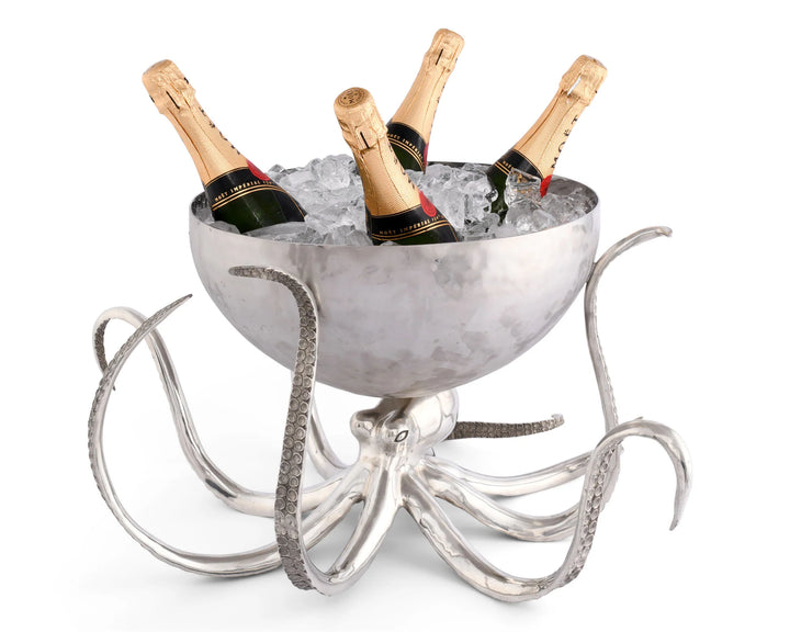 Octopus Pewter Beverage Chiller - Coastal Compass Home Decor