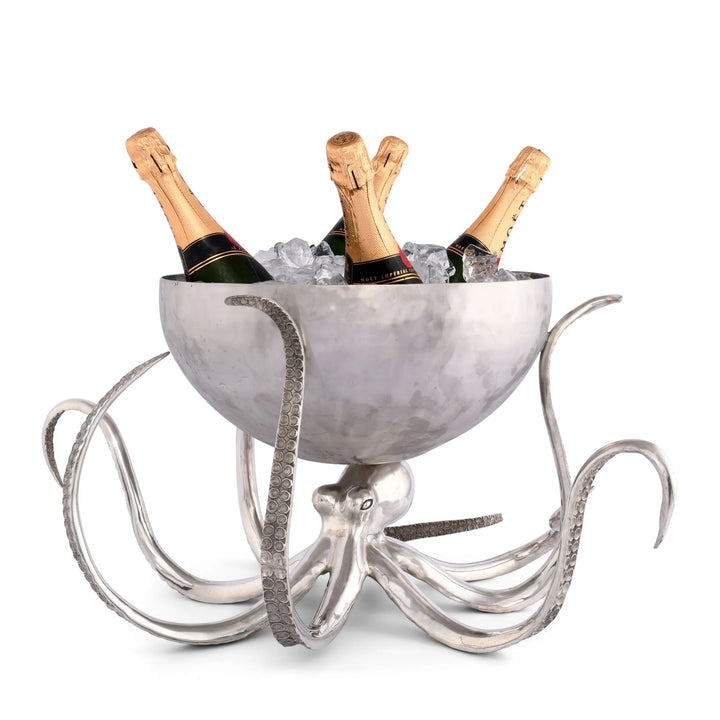 Octopus Pewter Beverage Chiller - Coastal Compass Home Decor