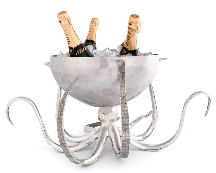 Octopus Pewter Beverage Chiller - Coastal Compass Home Decor