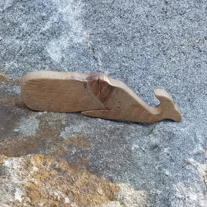 Reclaimed Wood Whale - Oscar | Coastal Compass Home Decor