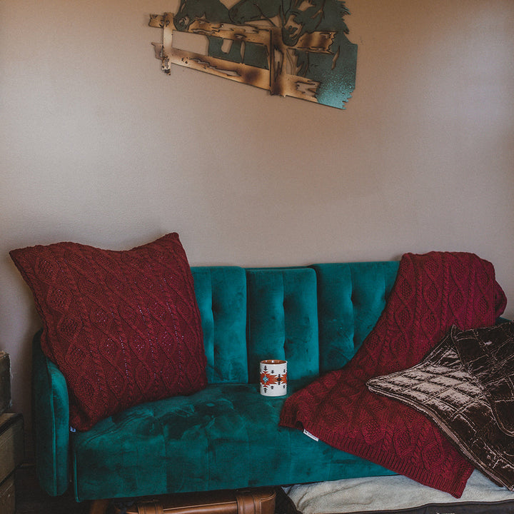 Cable Knit Throw Pillow