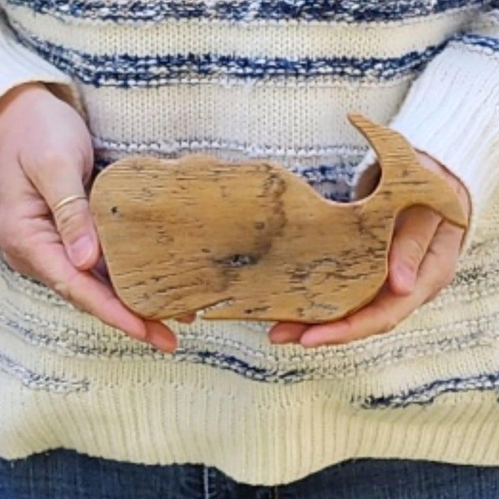 Reclaimed Wood Whale - PeeWee | Coastal Compass Home Decor
