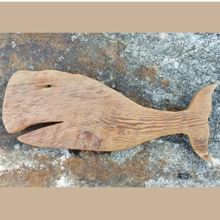 Reclaimed Wood Whale - Marina | Coastal Compass Home Decor