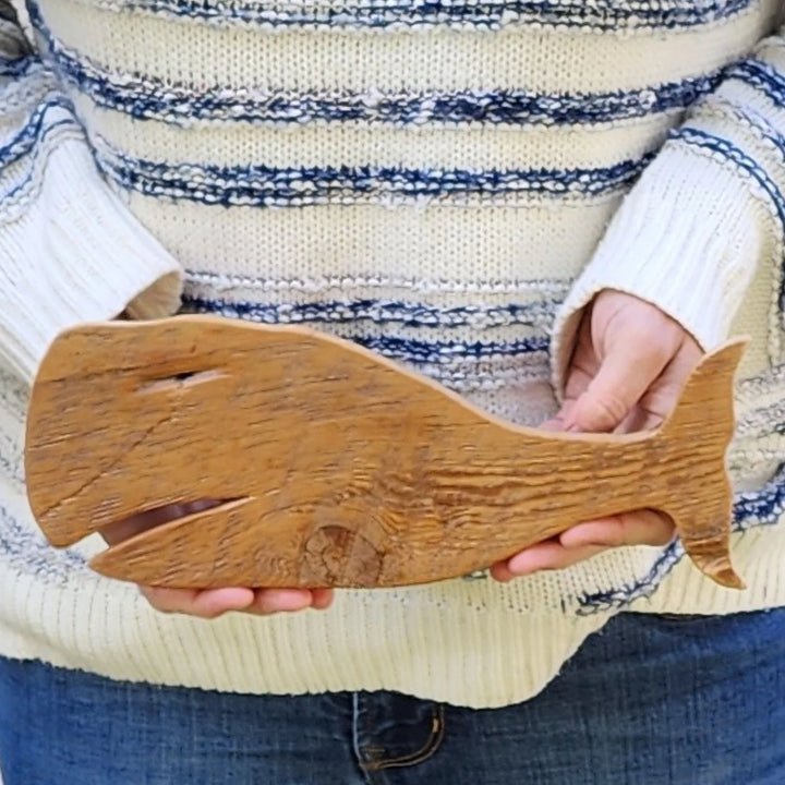Reclaimed Wood Whale - Marina | Coastal Compass Home Decor