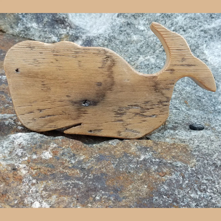 Reclaimed Wood Whale - PeeWee | Coastal Compass Home Decor