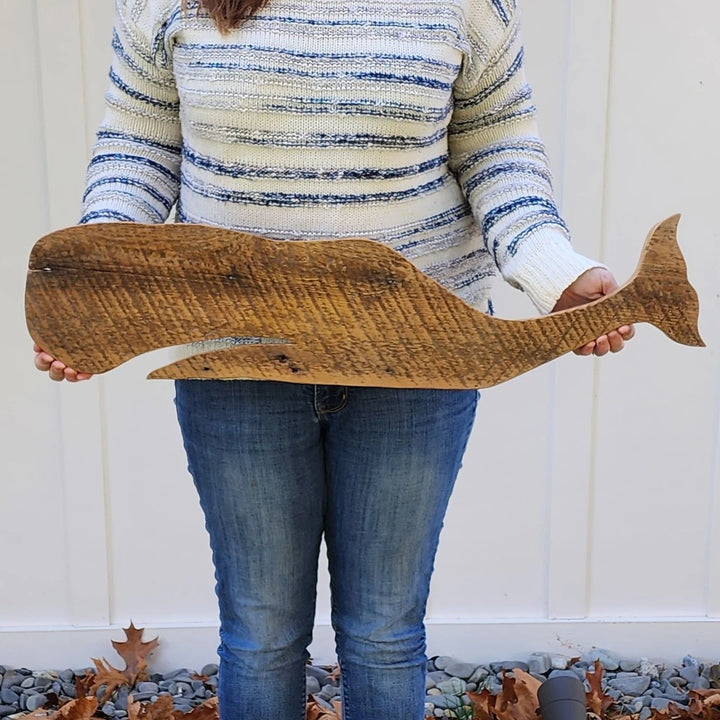 Reclaimed Wood Whale - Sprinter | Coastal Compass Home Decor