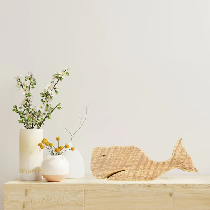 Reclaimed Wood Whale - Willy | Coastal Compass Home Decor