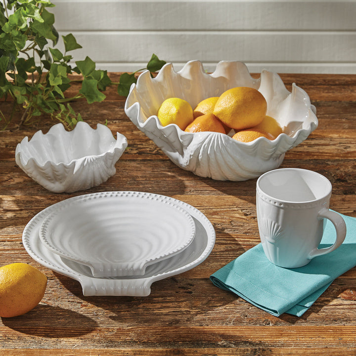 Ceramic Seashell Table Setting - Coastal Compass Home Decor