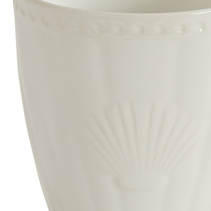 Ceramic Seashell Mug Detail - Coastal Compass Home Decor