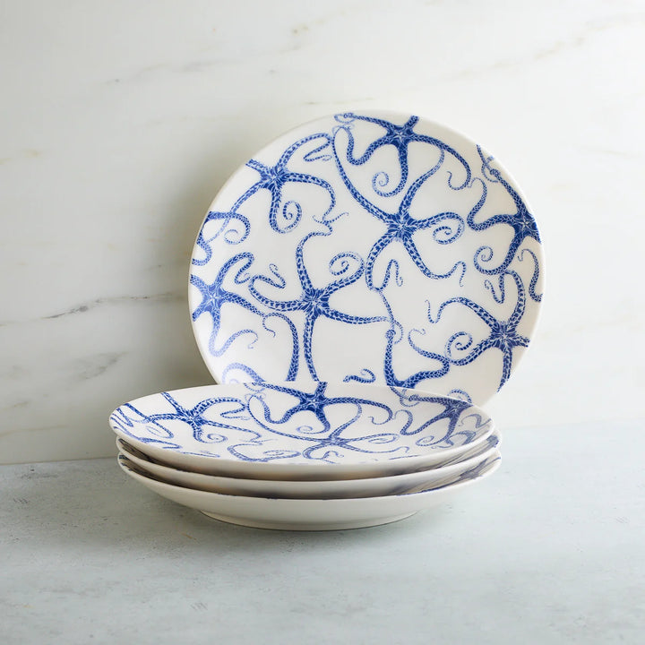 Starfish Blue Coupe Salad Plate