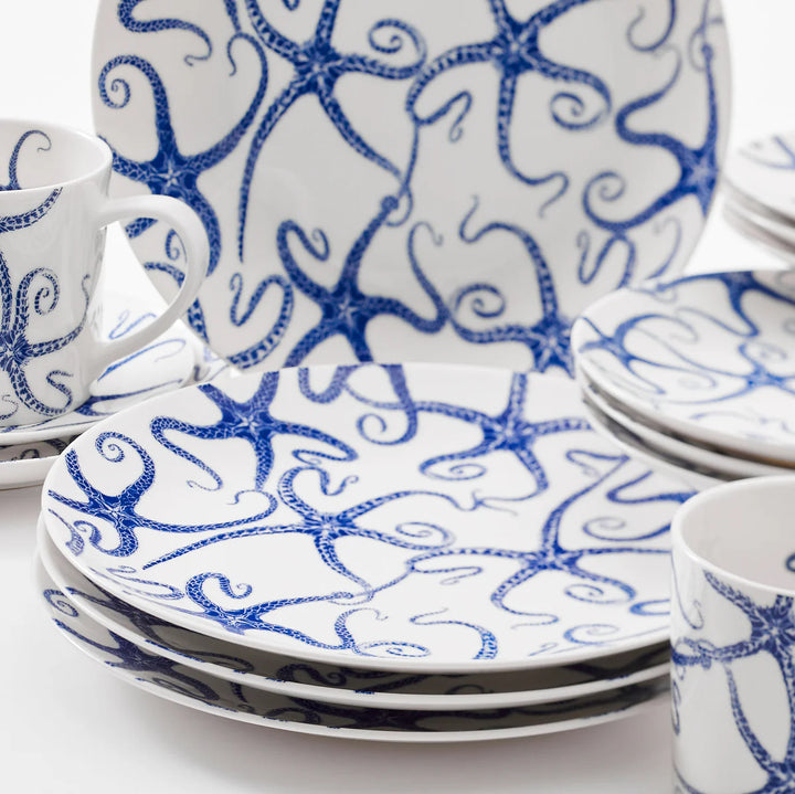 Starfish Blue Coupe Salad Plate