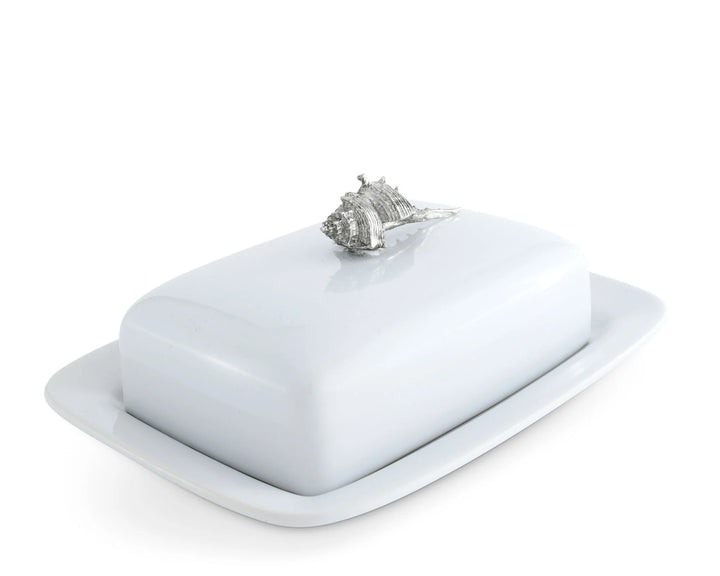 Stoneware Conch Shell Butter Dish