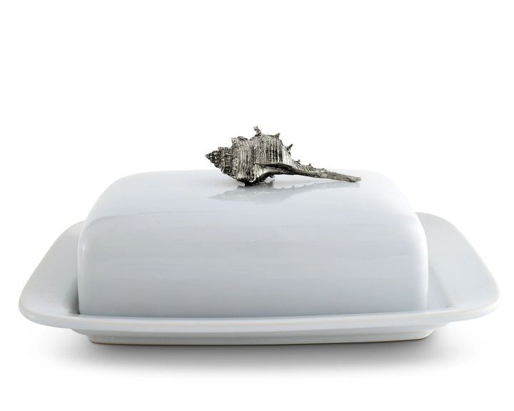 Stoneware Conch Shell Butter Dish