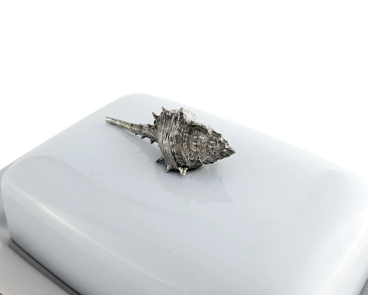 Stoneware Conch Shell Butter Dish