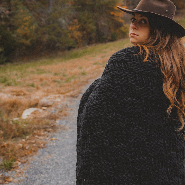 Chess Knit Throw Blankets