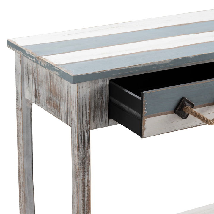 Venice Distressed 2 Drawer Wood Console
