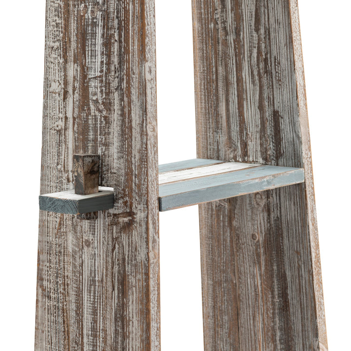 Venice Distressed Wood Shelf Ladder