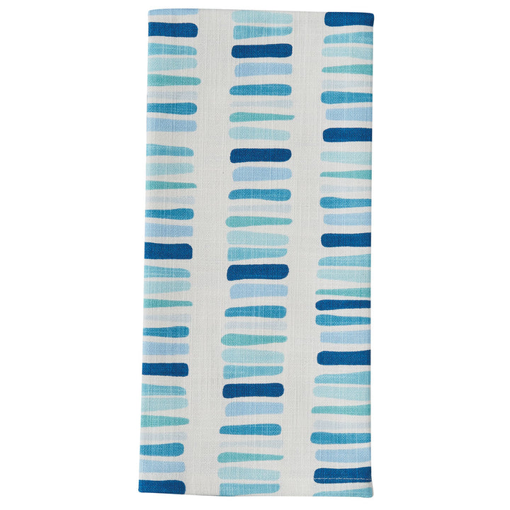 Waterfront Blocks Dishtowel Set | Coastal Compass Home Decor