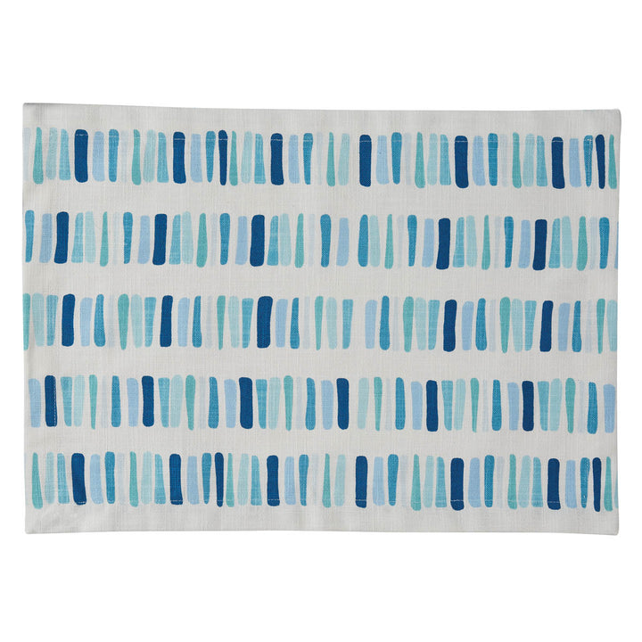 Waterfront Blocks Placemat Set | Coastal Compass Home Decor