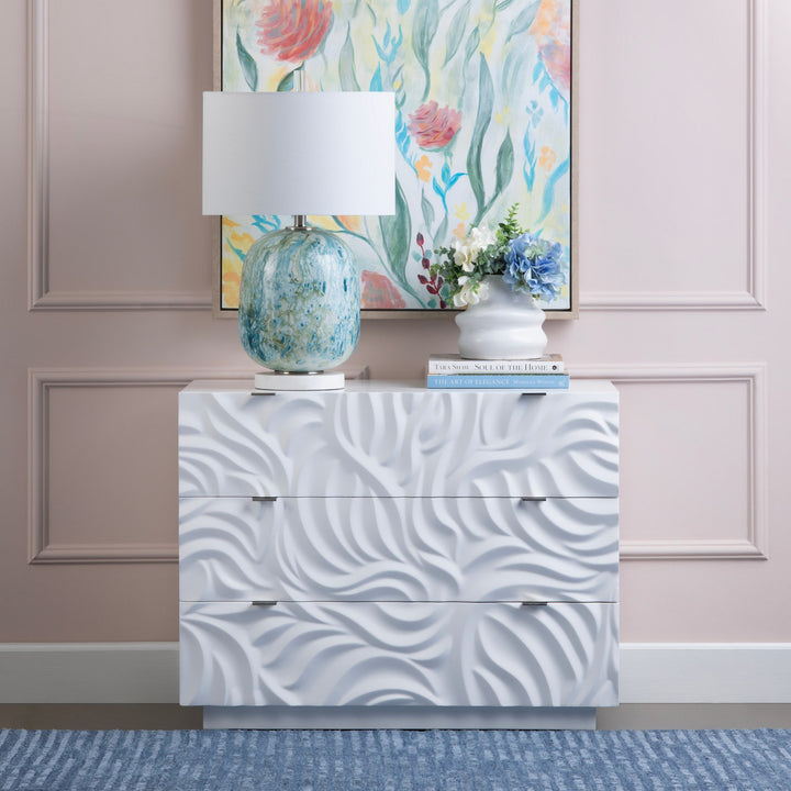 White Waves 3-Drawer Chest