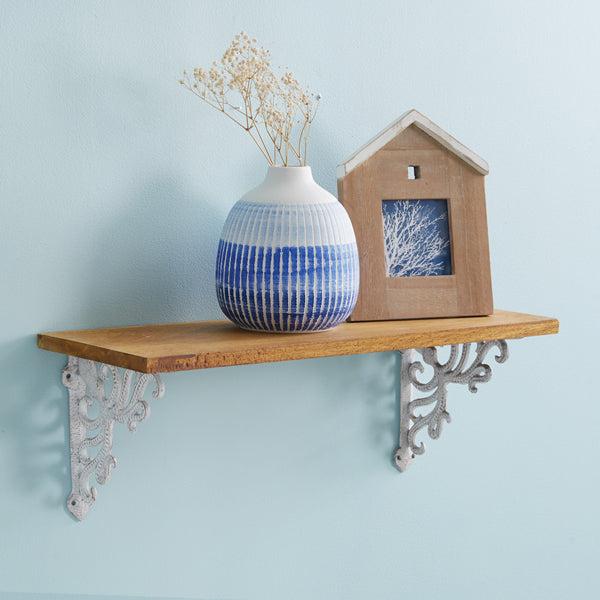 Wood Octopus Shelf - Coastal Compass Home Decor