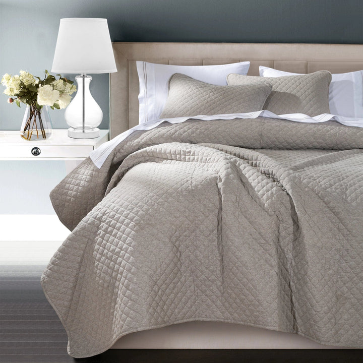 Diamond Quilted Coverlet Set