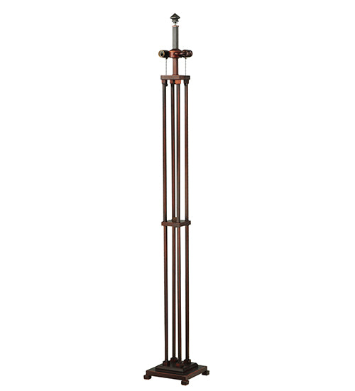 American hand-crafted Split Mission Waterglass Floor Lamp base - The Coastal Compass Home Decor