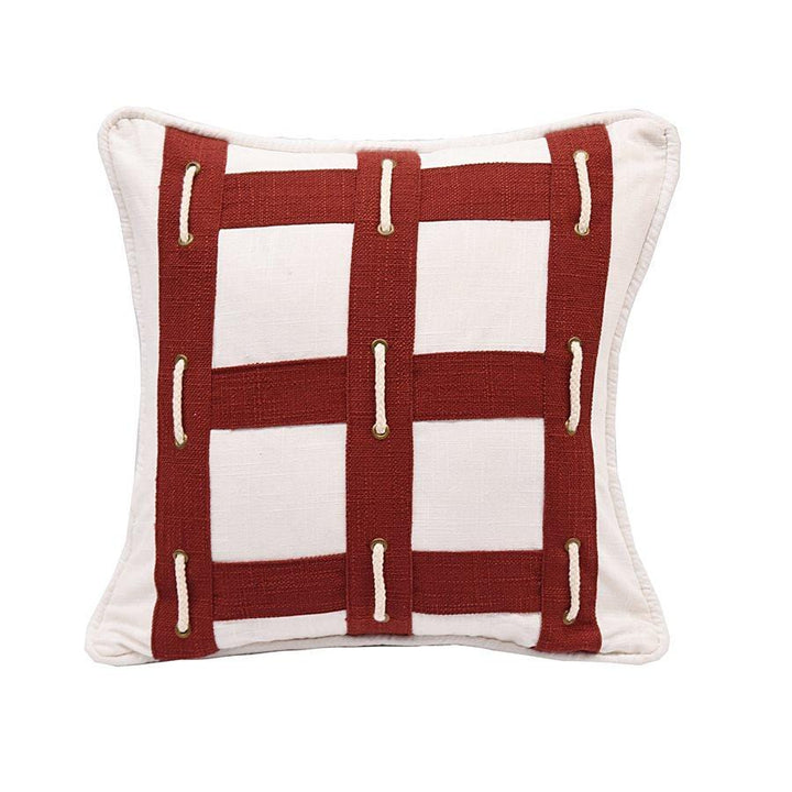 Eyelet Nautical Rope Throw Pillow