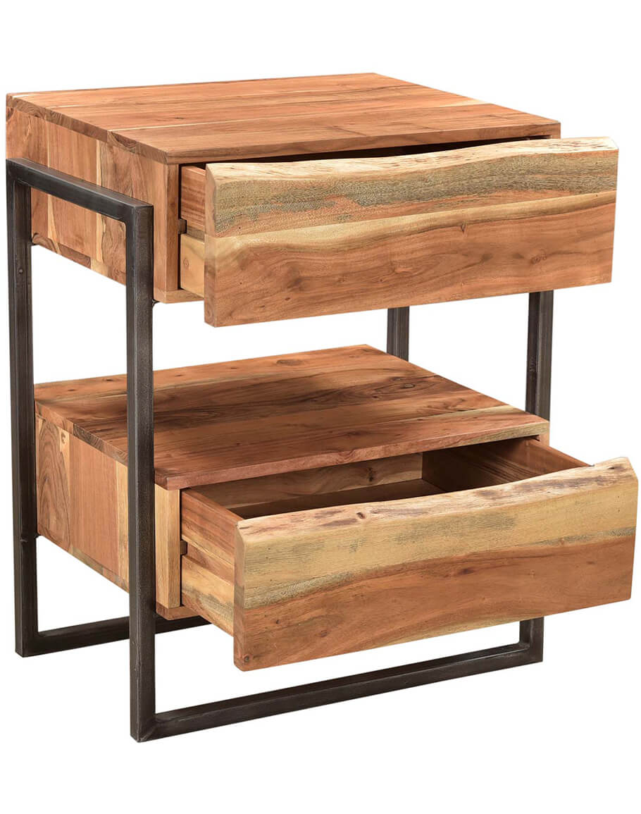 Modern Rustic Acacia Bed The Coastal Compass Home Decor The Coastal Compass Home Decor