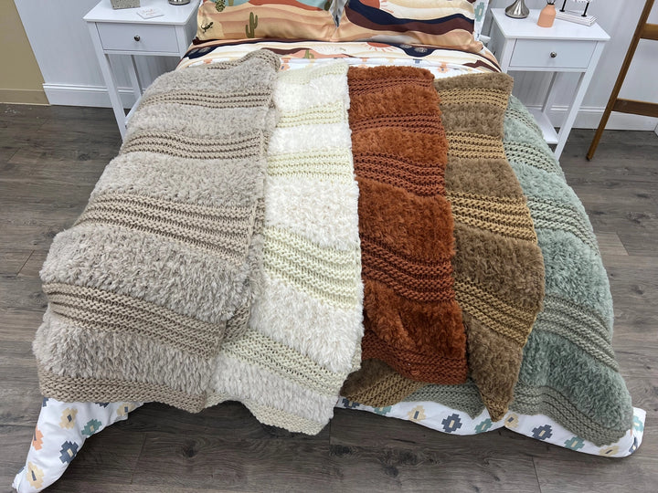 Plush Knit Throw Blankets - 6 Colors - The Coastal Compass Home Decor